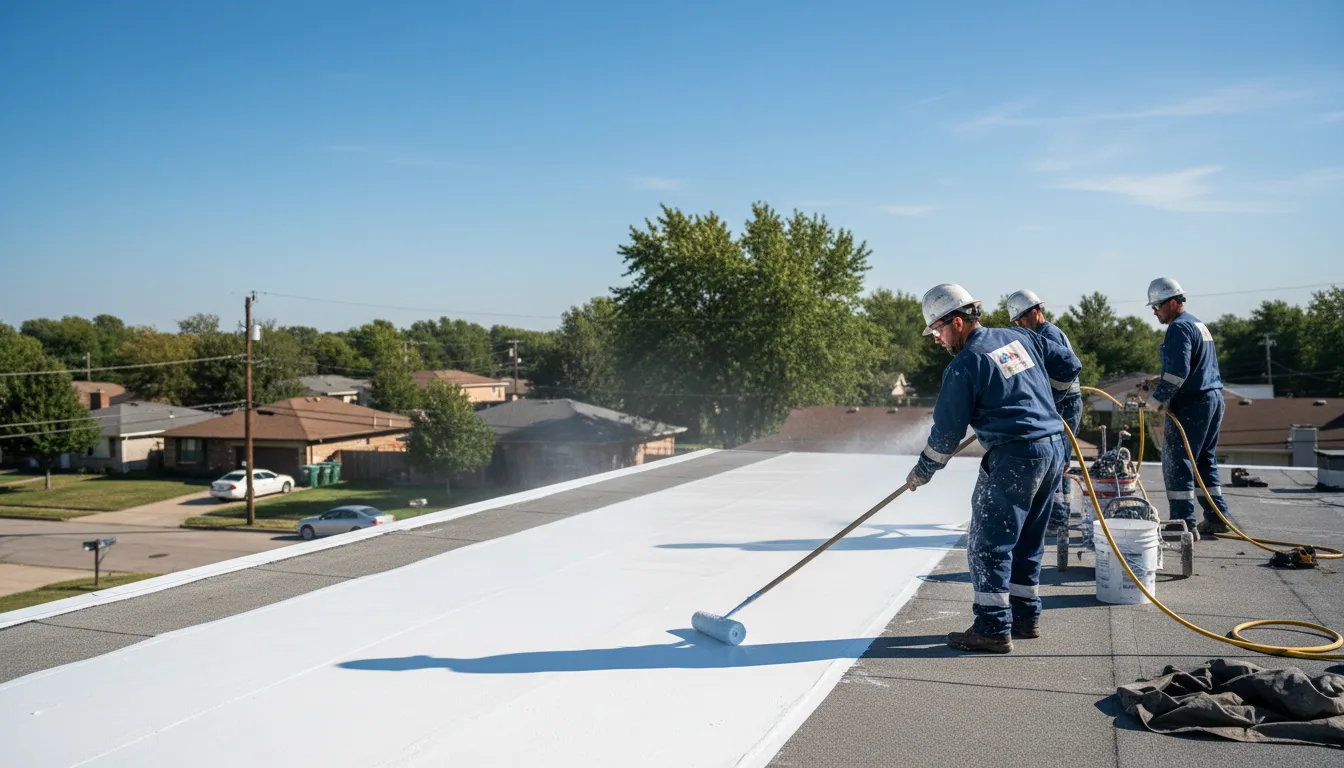 Commercial roof coating in Athens, LA near me